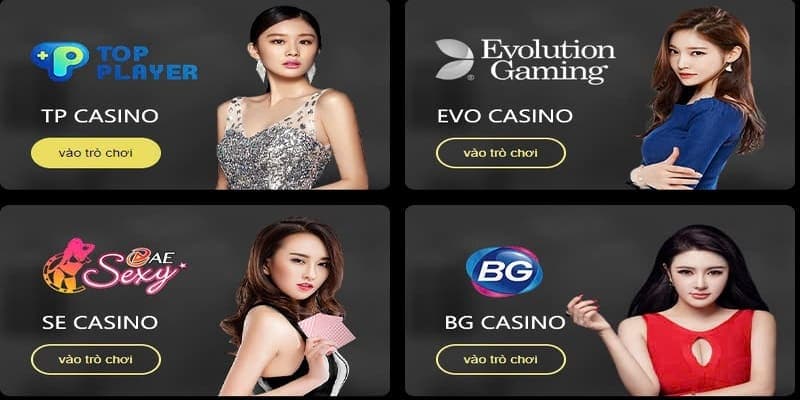 Sảnh casino thu hút bởi sự đa dạng