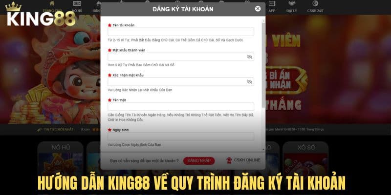 Đăng ký với 4 bước đơn giản